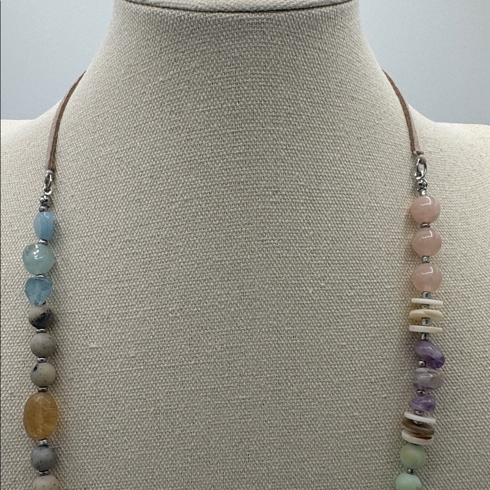 J. Jill Multicolor Beaded Necklace Boho Natural Stone  (BR1313/3) - Picture 6 of 11